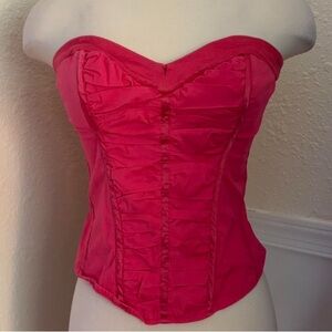 Bebe Fuchsia Strapless Top